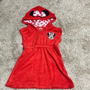 Hooded Minnie Mouse swim cover up